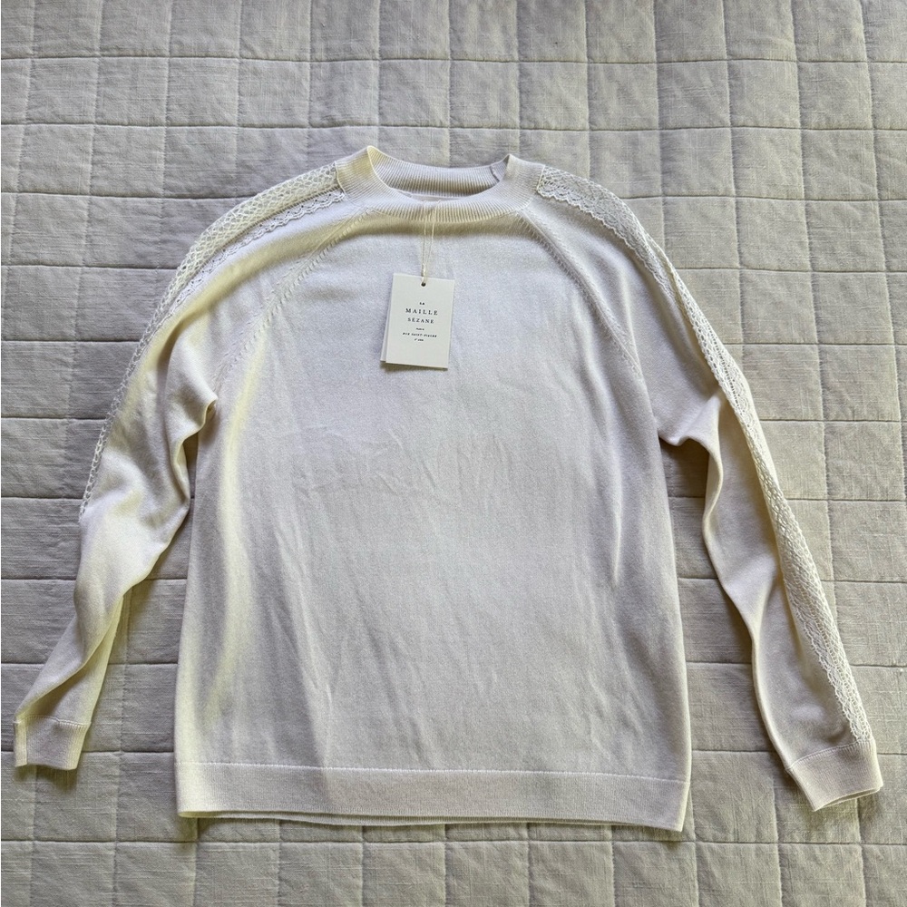 NWT! Sezane Keira Jumper in Ecru • Size S